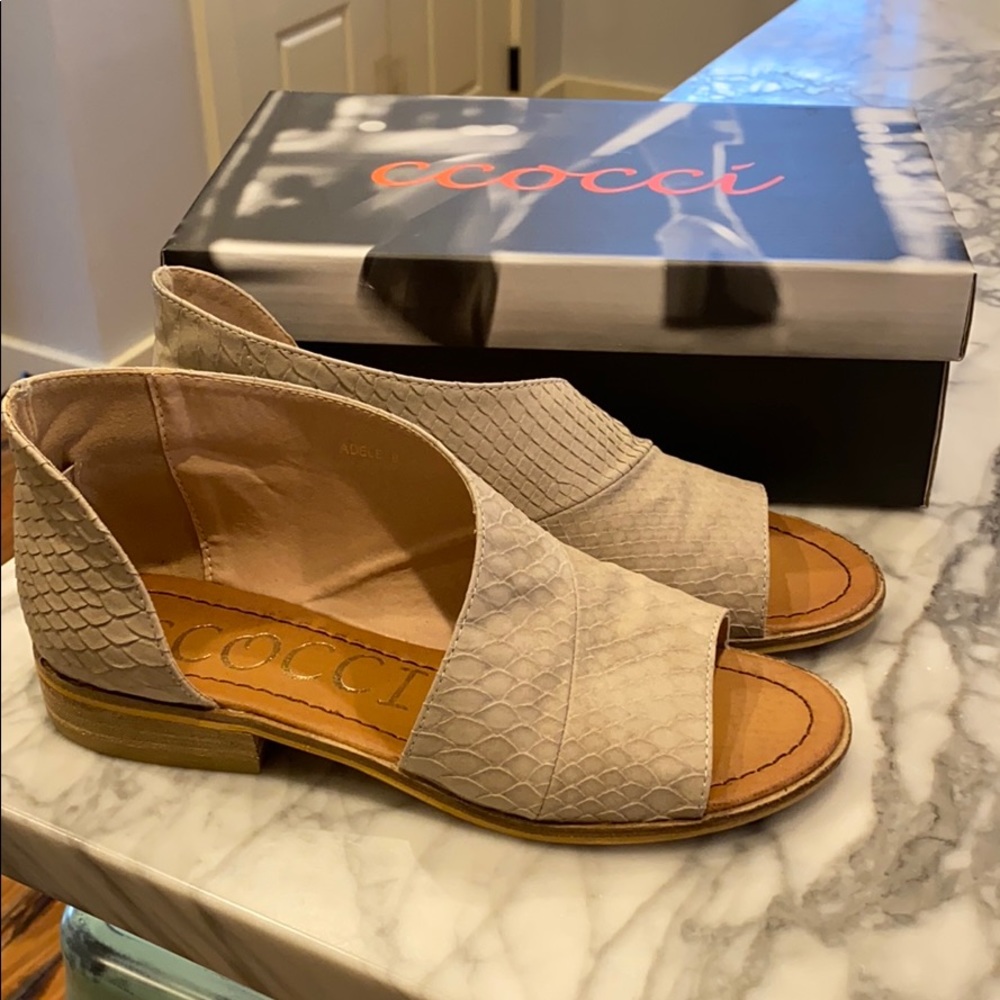 Snake skin sandals